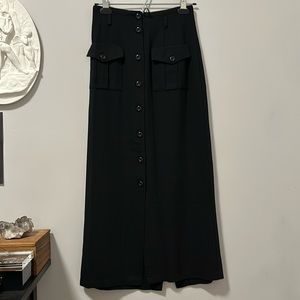 Vintage Button Down Pocket Skirt from France XS